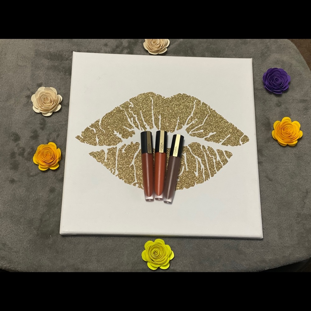 Bundle of 3 Lip MatteColor& GoldLip Glitter Canvas - Picture 7 of 8